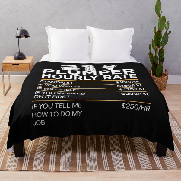 Item preview, PLUMBER funny hourly rate designed and sold by Gloria312.