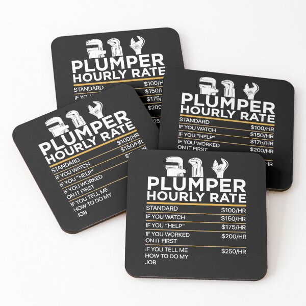 Item preview, PLUMBER funny hourly rate designed and sold by Gloria312.