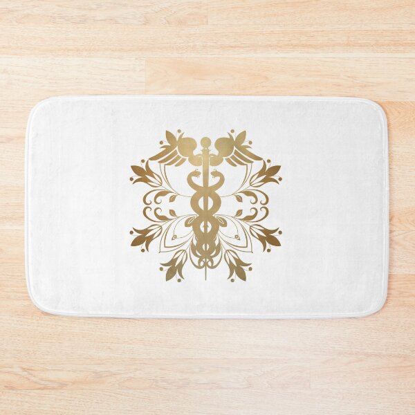 Item preview, Abstract Floral Caduceus - Gold designed and sold by k0rry.