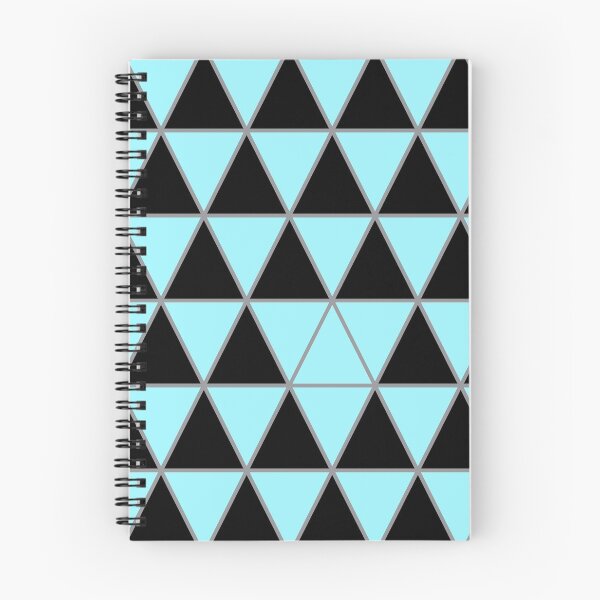 Item preview, Patrón de triángulo geométrico negro, azul claro pastel y gris designed and sold by BaronessDesign.