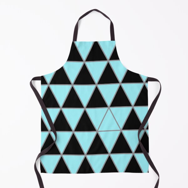 Item preview, Black, pastel light blue,  and gray geometric triangle pattern designed and sold by BaronessDesign.