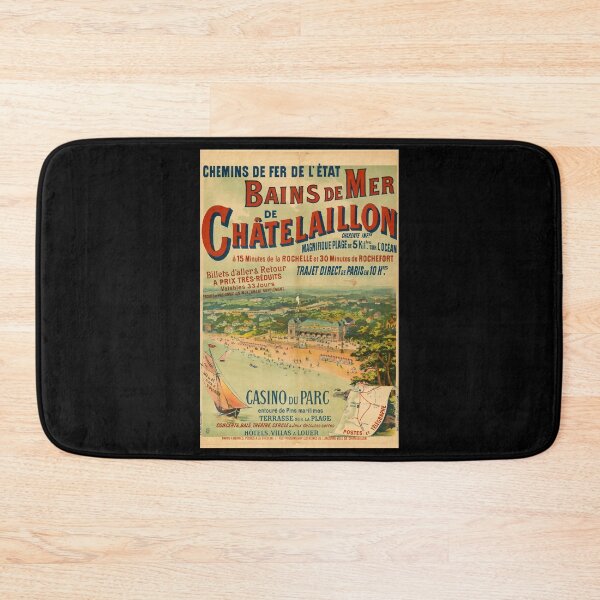 Item preview, retro classic ETAT Bains de Mer poster designed and sold by CorasPosters.