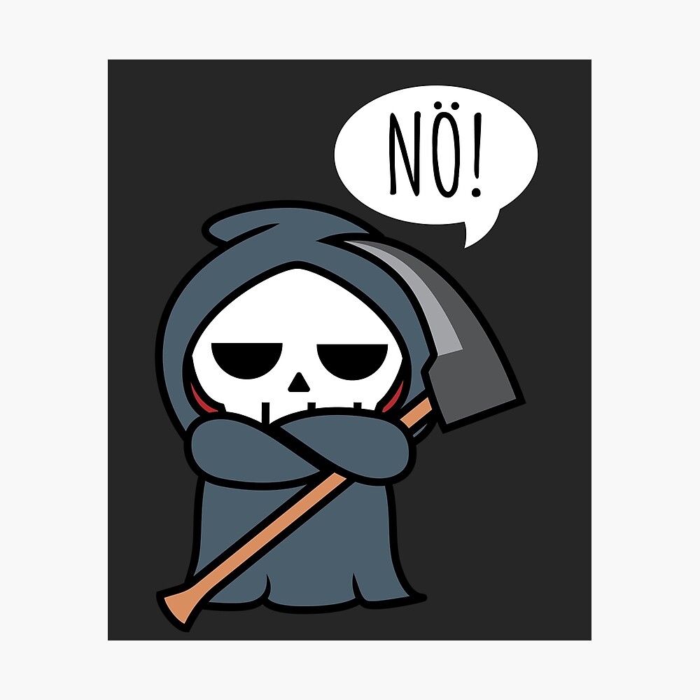 Funny comic Grim Reaper says no no Funny comic Grim Reaper says no no