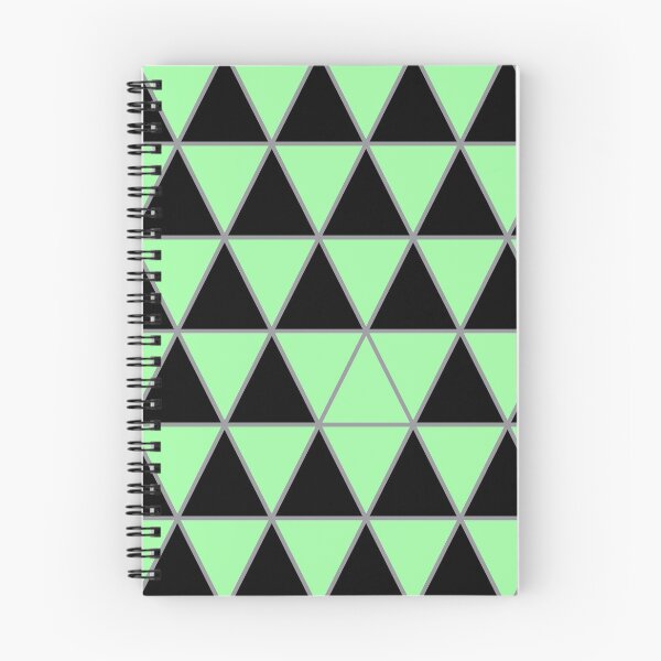 Aperçu de l'œuvre Motif de triangle géométrique noir, vert pastel et gris créée et vendue par BaronessDesign.