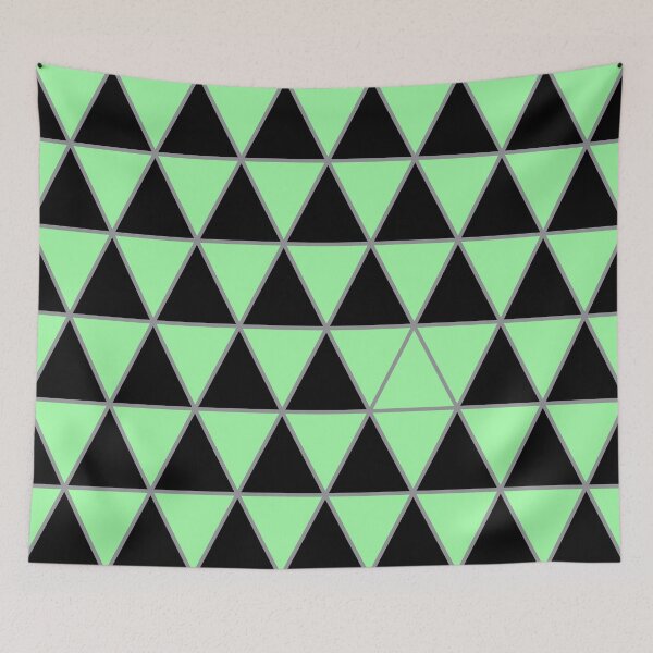Item preview, Patrón de triángulo geométrico negro, verde pastel y gris designed and sold by BaronessDesign.