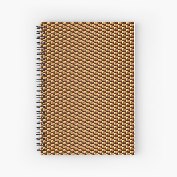 Gold wall pattern lettering white Spiral Notebook
