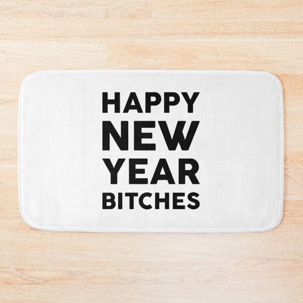 Item preview, Happy New Year Bitches Happy New Year Funny Text Gift designed and sold by GoldenDov.