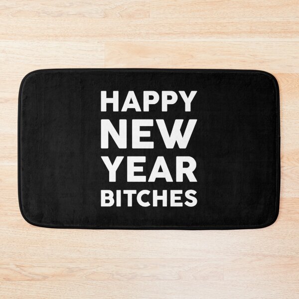 Item preview, Happy New Year Bitches Happy New Year Funny Text Gift designed and sold by GoldenDov.