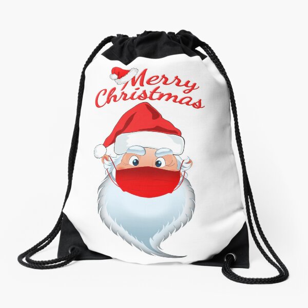 Merry Christmas Santa Claus Drawstring Bag