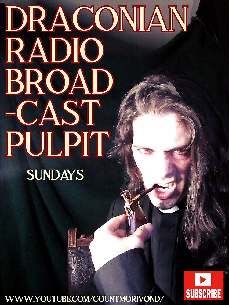Thumbnail 3 of 3, Sticker, Draconian Radio Broadcast Pulpit (DRBP) Count designed and sold by MoriVond.