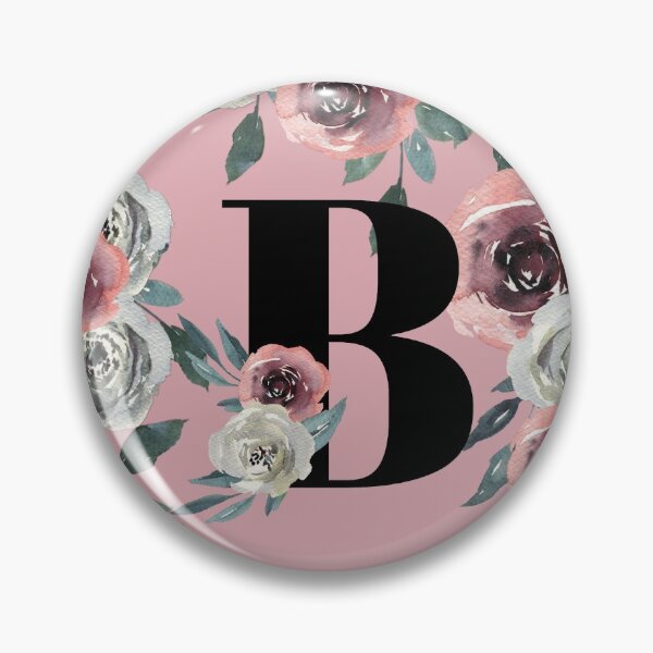Item preview, Monogram 'B' Mauve and Gray Rose Design designed and sold by kelseypryor11.