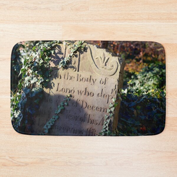 Item preview, 17th century gravestone in autumn light designed and sold by chihuahuashower.