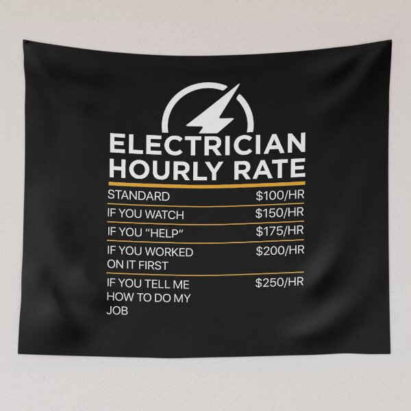 Item preview, Electrician funny hourly rate designed and sold by Gloria312.