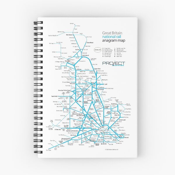 Item preview, GB national rail anagram train map designed and sold by MrMappy.