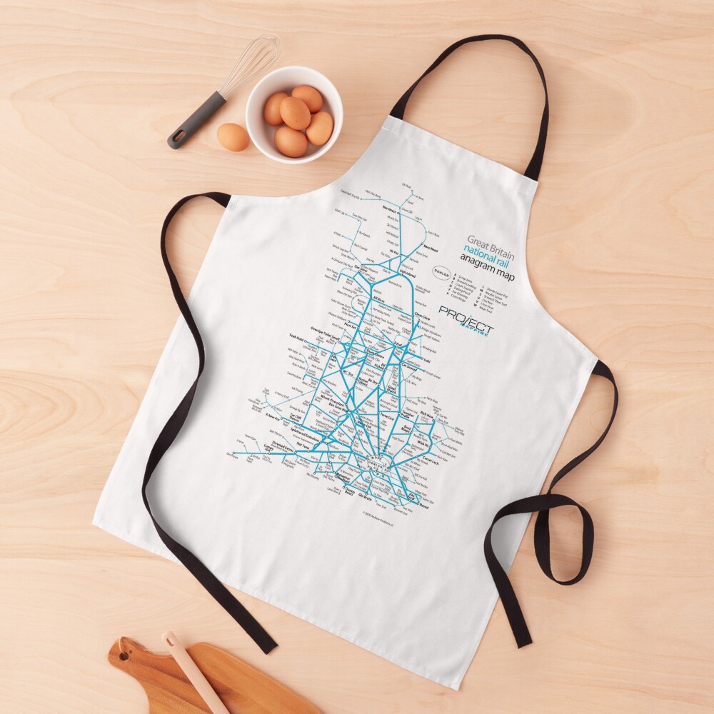 Great Britain national rail anagram train map Apron