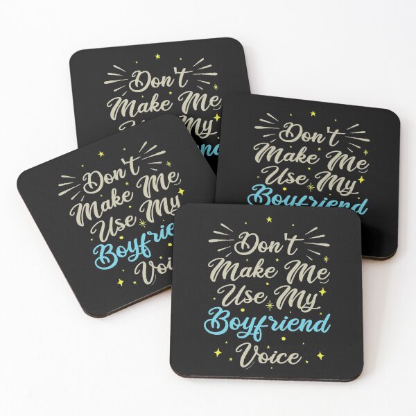 Item preview, Don't Make Me Use My Boyfriend Voice, Cute Funny Gift Ideas For Boyfriend designed and sold by awesomedraw.