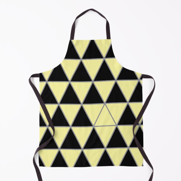 Item preview, Black, pastel yellow,  and gray geometric triangle pattern designed and sold by BaronessDesign.
