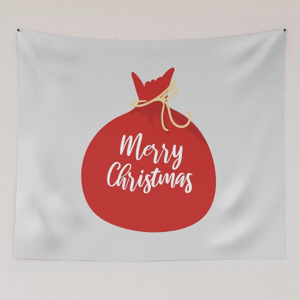 Item preview, Merry Christmas card with cute Santa bag designed and sold by MangoFun.