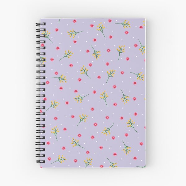 Item preview, Cute Yellow and Pink Floral Pattern on Lilac designed and sold by CGanderArt.