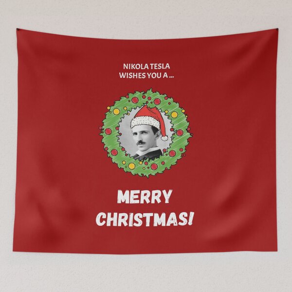 Item preview, Nikola Tesla Wishes You a Merry Christmas! designed and sold by Jordbord.