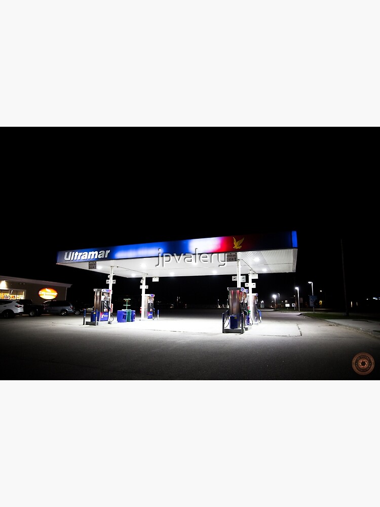 Ultramar - Gas station by night by jpvalery