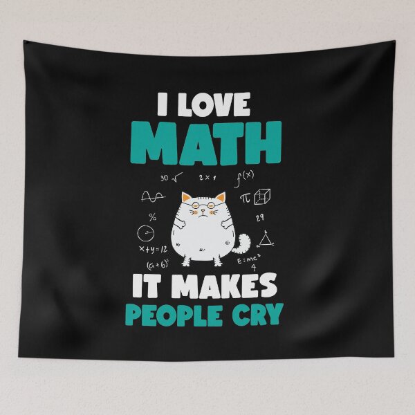 Item preview, I love math cat - funny math quote designed and sold by Lenny Stahl.