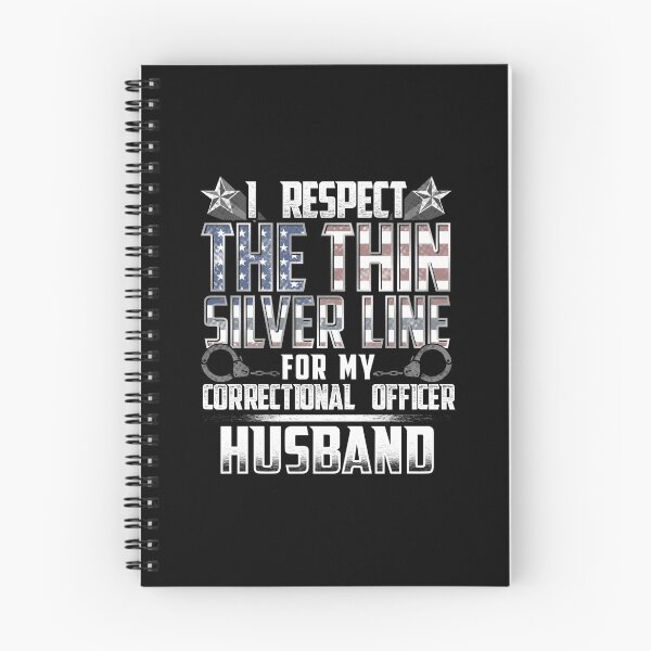 Item preview, Husband Thin Silver Line Correctional Officer designed and sold by wheedesign.