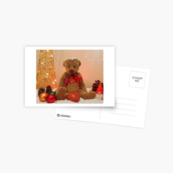Cuddles at Christmas Postcard
