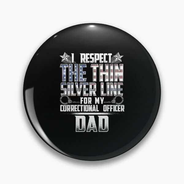 Item preview, Dad Thin Silver Line Correctional Officer designed and sold by wheedesign.