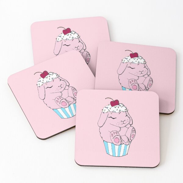 Item preview,  Bunny Cupcake 3- Strawberrry- Pink designed and sold by mochinumnums.
