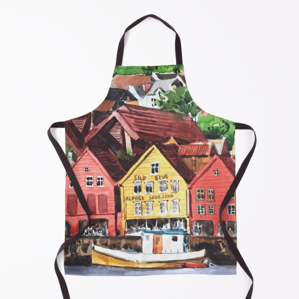 Item preview, Old warf Bergen Norway designed and sold by TheJoeyStudio.