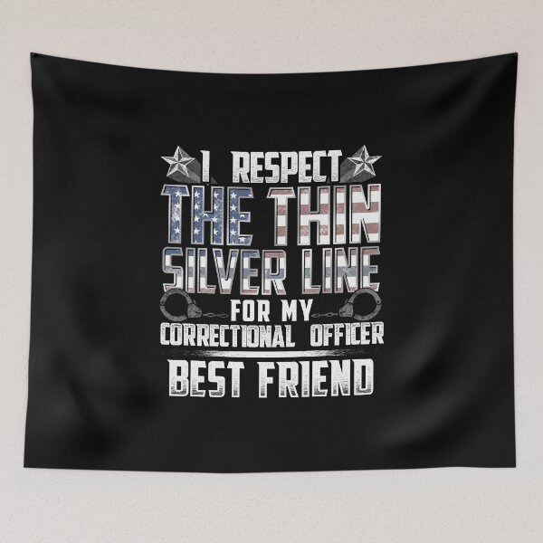Item preview, Best Friend Thin Silver Line Correctional Officer designed and sold by wheedesign.