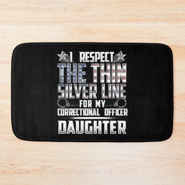 Item preview, Daughter Thin Silver Line Correctional Officer designed and sold by wheedesign.