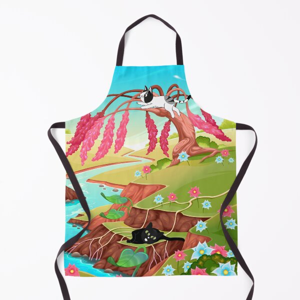 Item preview, Enjoying Nature - featuring the two cheeky Cats Tipsy & Tapsy. By Cute Kawaii Art. designed and sold by CuteKawaiiArt.