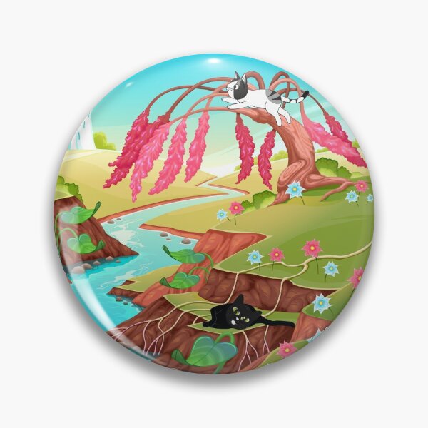 Item preview, Enjoying Nature - featuring the two cheeky Cats Tipsy & Tapsy. By Cute Kawaii Art. designed and sold by CuteKawaiiArt.