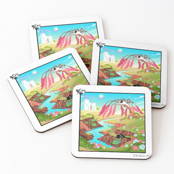 Item preview, Enjoying Nature - featuring the two cheeky Cats Tipsy & Tapsy. By Cute Kawaii Art. designed and sold by CuteKawaiiArt.