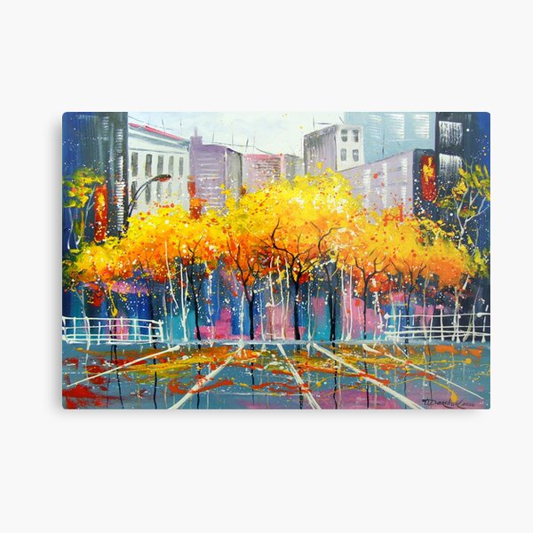 Autumn in Chicago Metal Print