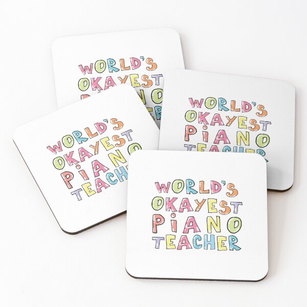 Item preview, World's Okayest Piano Teacher Gift Idea designed and sold by betternotes.