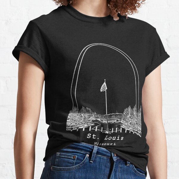 Vintage St. Louis Missouri Downtown Skyline 70s Graphic Tee Premium T-Shirt