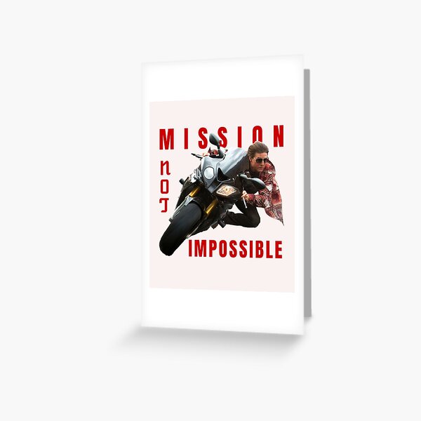 Vista previa del artículo con la obra «Ethan Hunt en una misión en motocicleta no imposible camisa genial», diseñado y vendido por Lovely Smile.