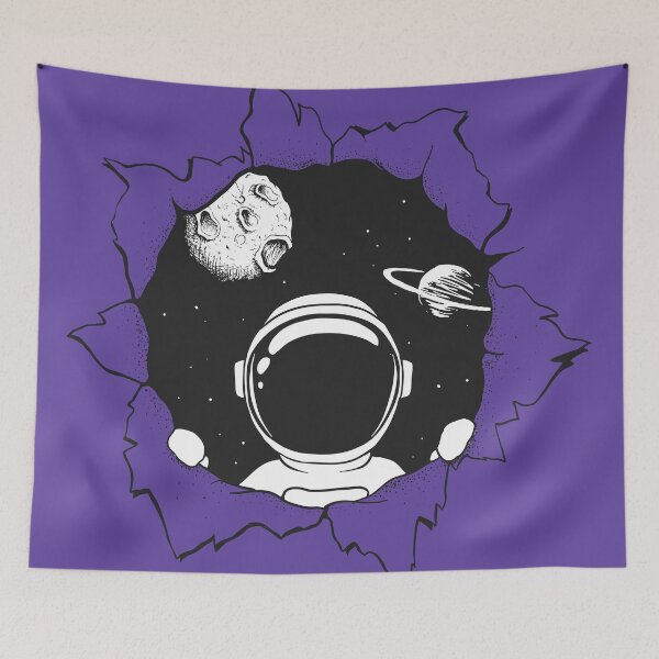 Item preview, Cute Astronaut making a hole breaking out from space galaxy into new universe designed and sold by NiAArtland.