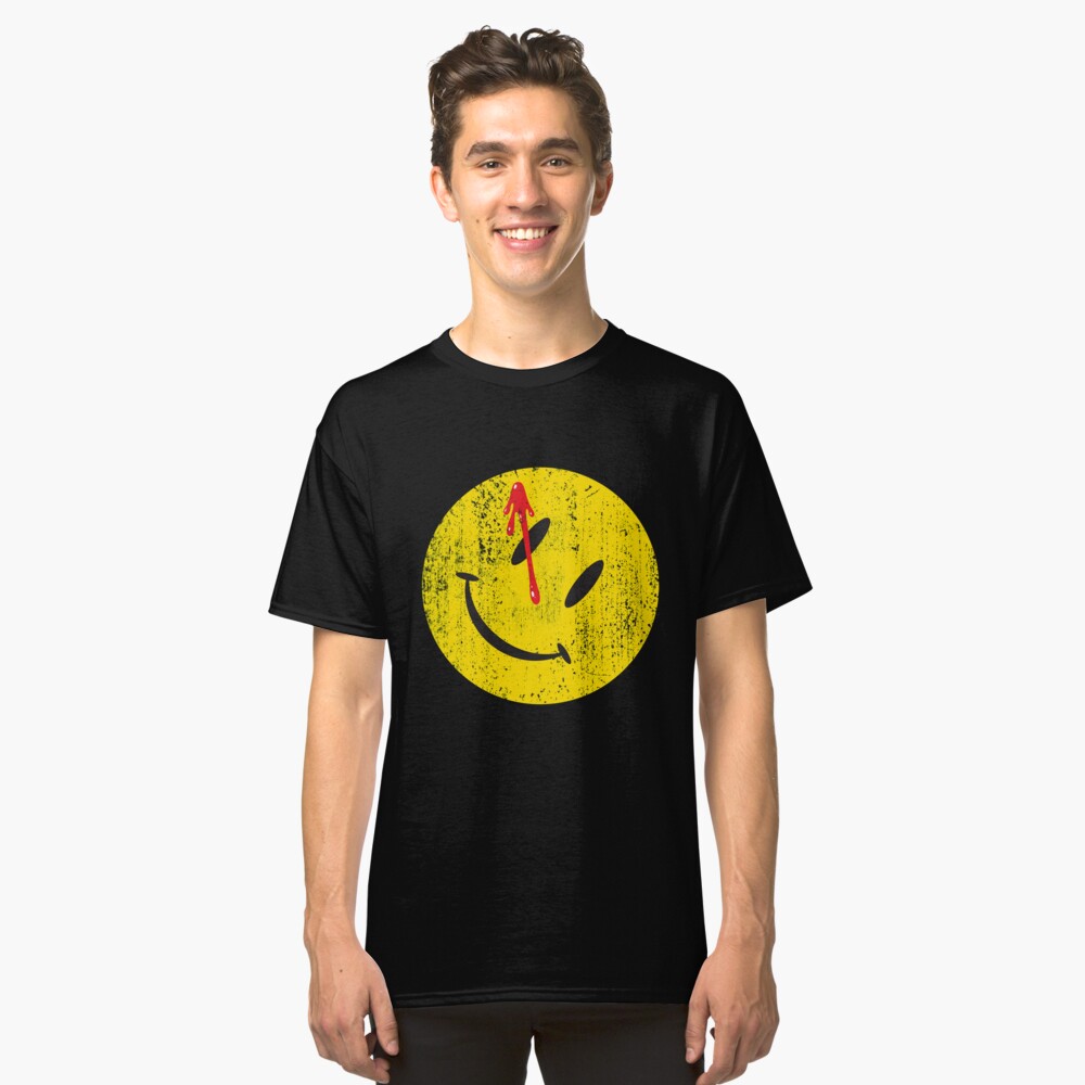 watchmen smiley t shirt