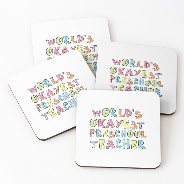 Item preview, World's Okayest Preschool Teacher Gift Idea designed and sold by betternotes.