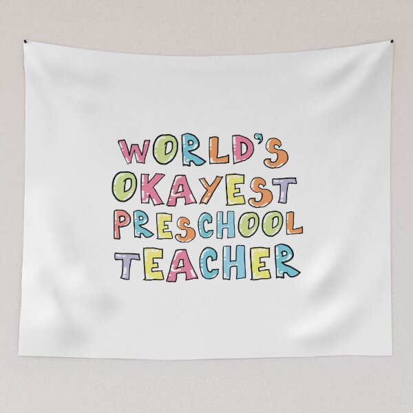 Item preview, World's Okayest Preschool Teacher Gift Idea designed and sold by betternotes.