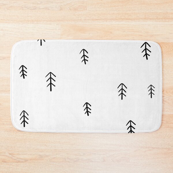 Item preview, Cute black and white fur trees pattern for Merry Christmas, happy New Year designed and sold by MangoFun.