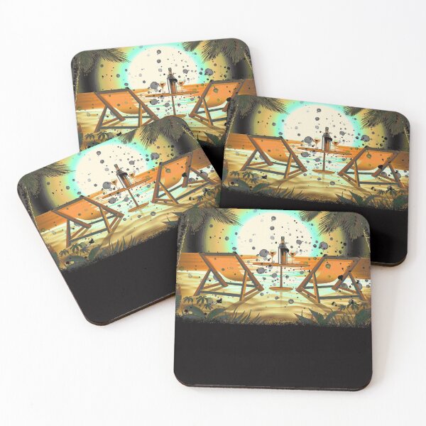 Item preview, Sea sunset palm trees romance designed and sold by Imutobi.