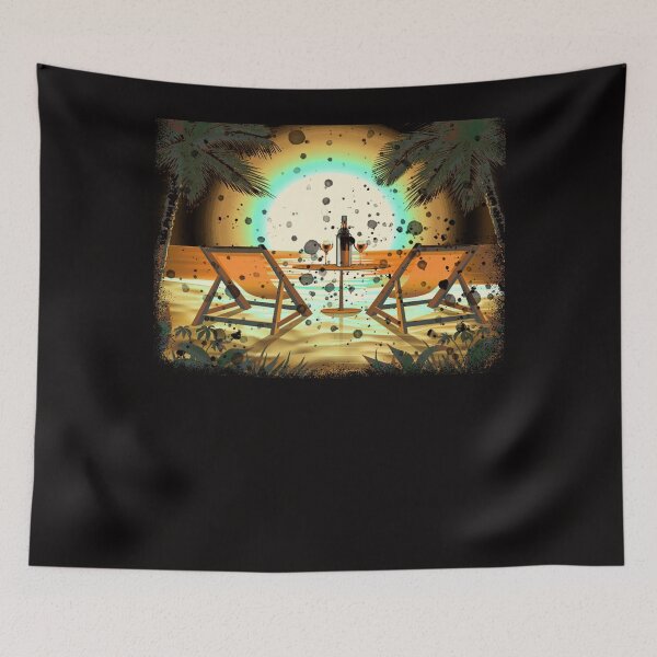 Item preview, Sea sunset palm trees romance designed and sold by Imutobi.