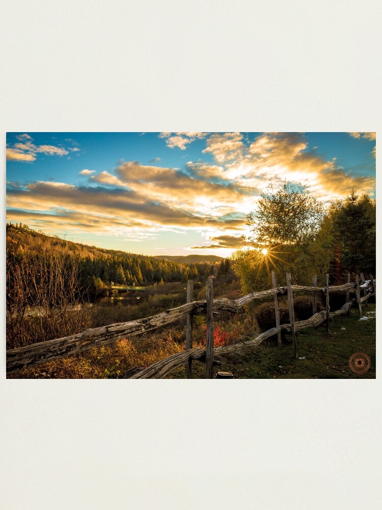 Alternate view of Autumn Sunset Landscape Photographic Print