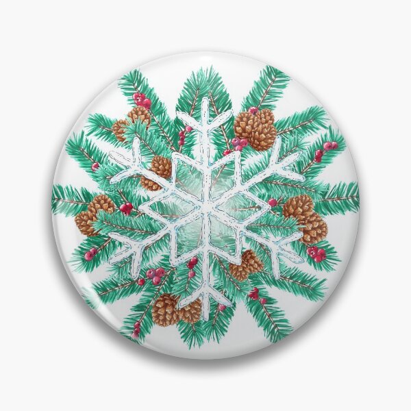 Item preview, Frosty snowflake Christmas wreath designed and sold by thatSystemError.