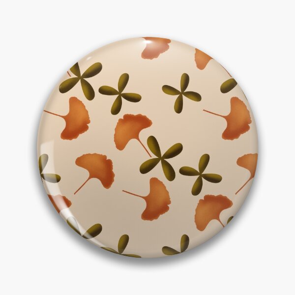 Aperçu de l'œuvre Feuilles d'arbre Gingko d'automne // Motif de feuilles créée et vendue par Lavender Mint Graphics.